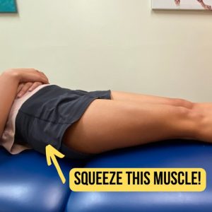 Person performing glute squeezes