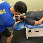 Physical therapist treating person with BPPV