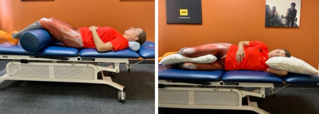 Sleep positions for neck pain
