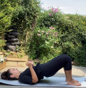 Woman doing bridge exercise